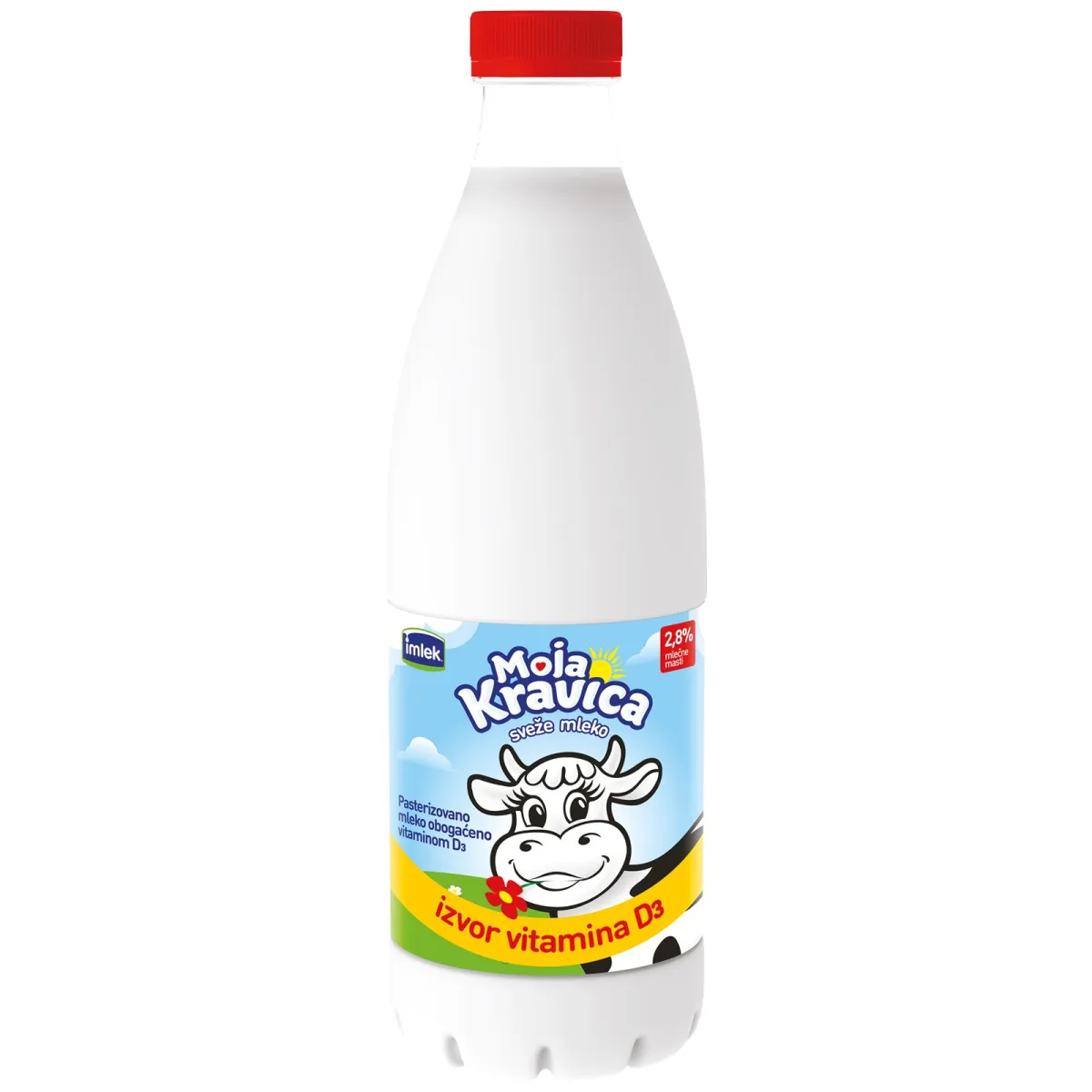 Mleko sv.2.8%,D3 vit.M.kravica 0.968lPET