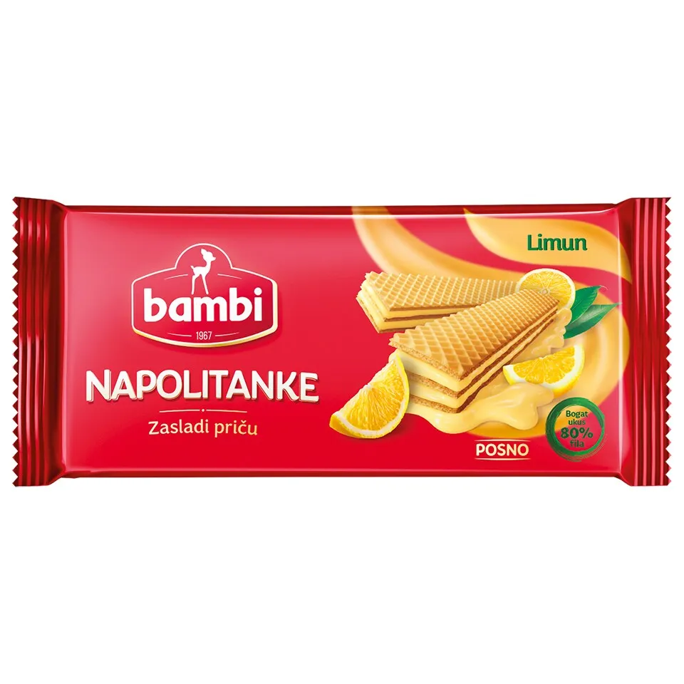 Napolitanke limun Bambi 185g