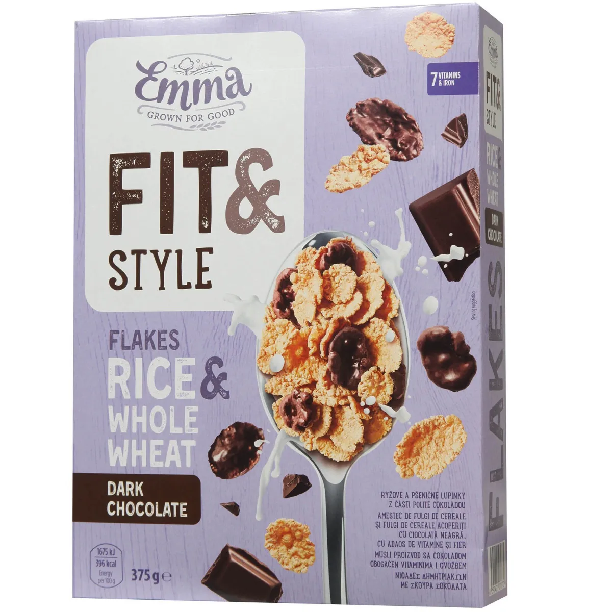 Pahuljice crna cokolada Emma 375g