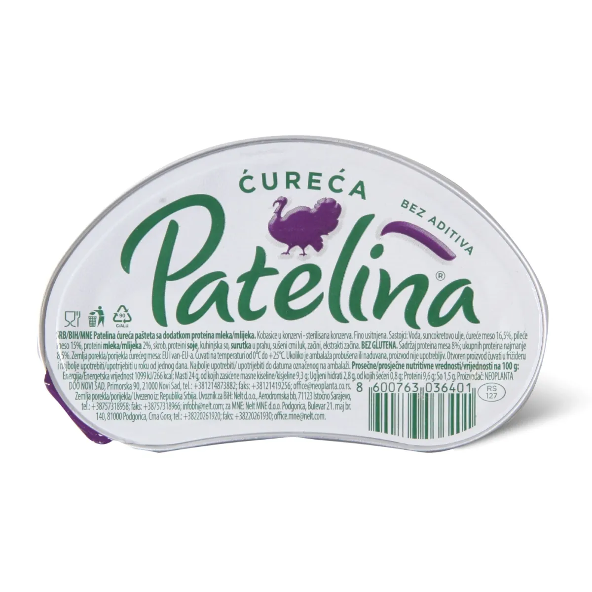 Pasteta cureca Patelina 60g-np