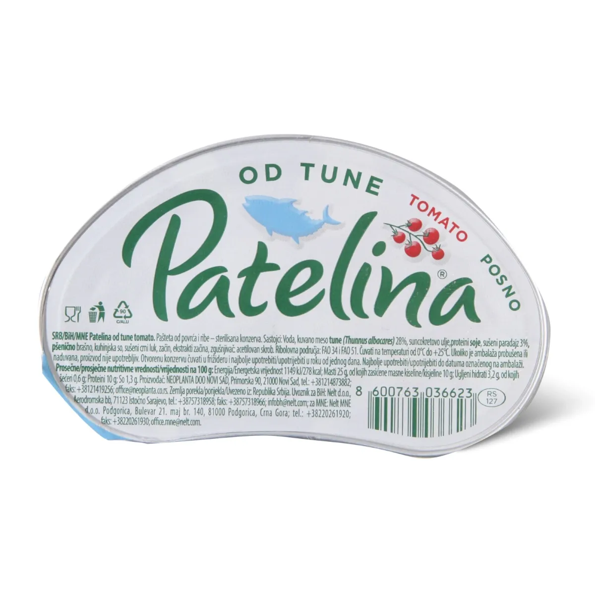 Pasteta Patelina tuna tomato 60g