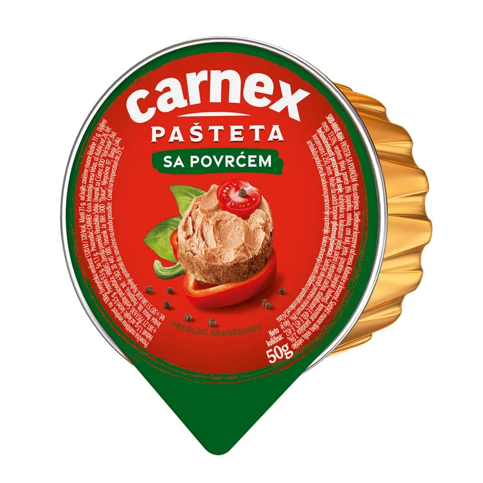 Pasteta sa povrcem Carnex folija 50g