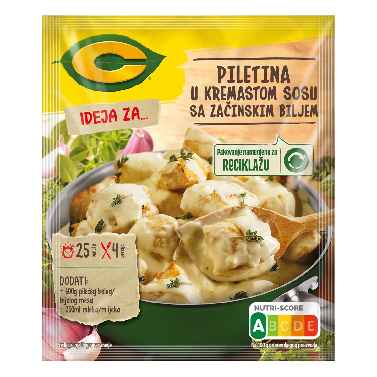 Piletina u krem sosu sa zac biljem C 35g