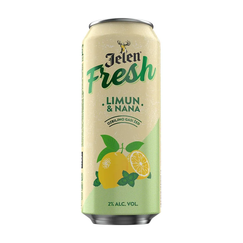 Pivo Jelen Fresh limun&nana CAN 0.5L