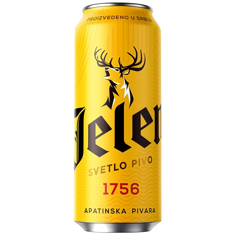 Pivo svetlo Jelen limenka 0.5l