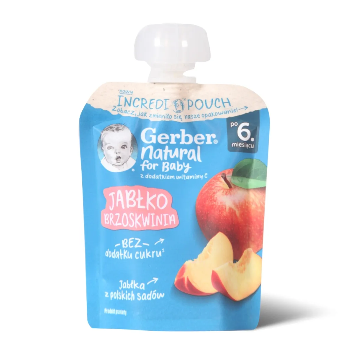 Pouch jabuka,breskva Gerber 80g