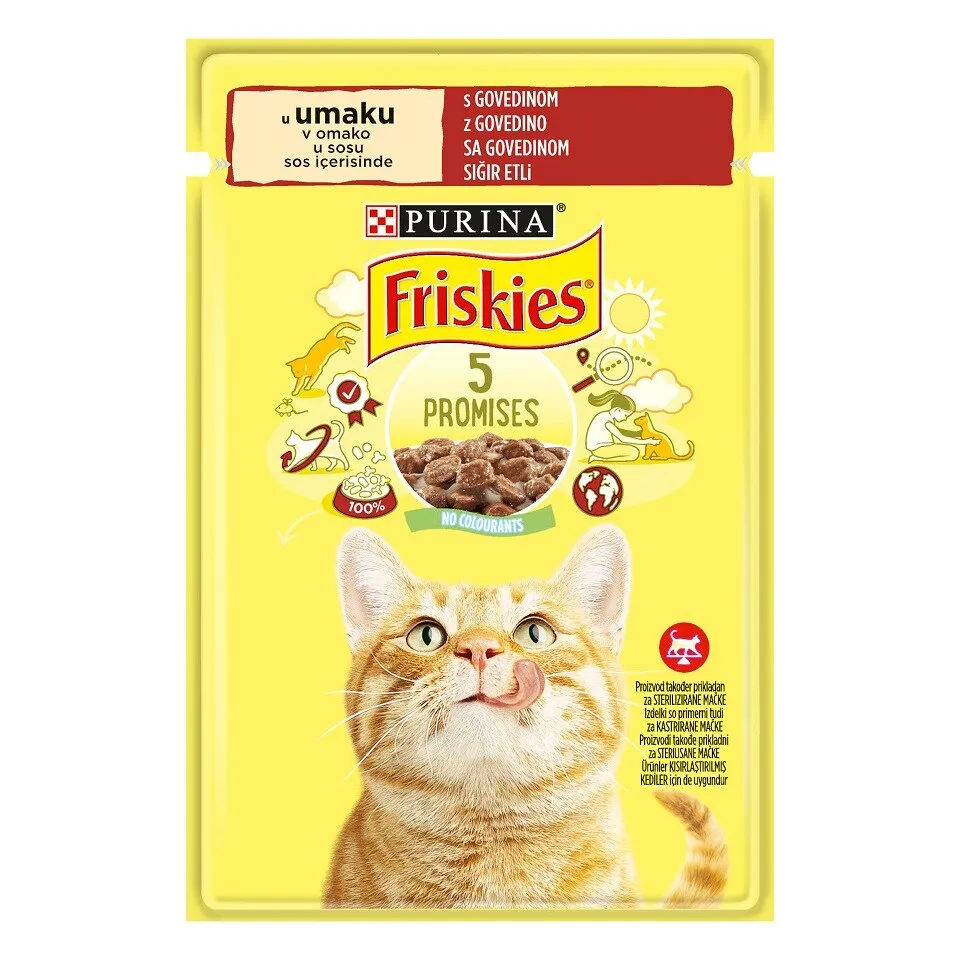 Preliv za macke Friskies govedina 85g