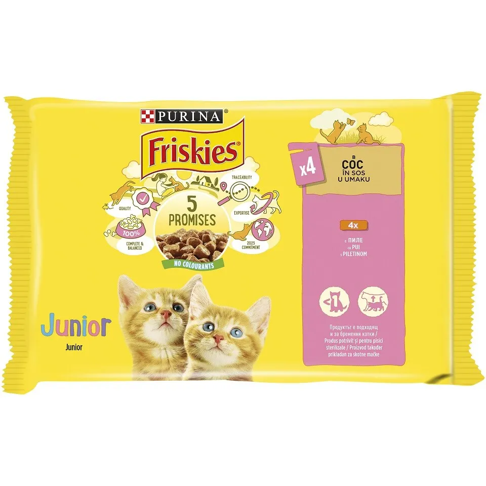 Preliv za macke Friskies junior 4x85g