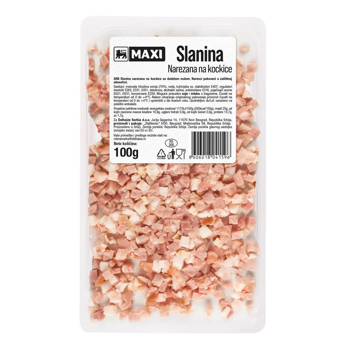 Slanina na kockice/zast.atm.Maxi 100g