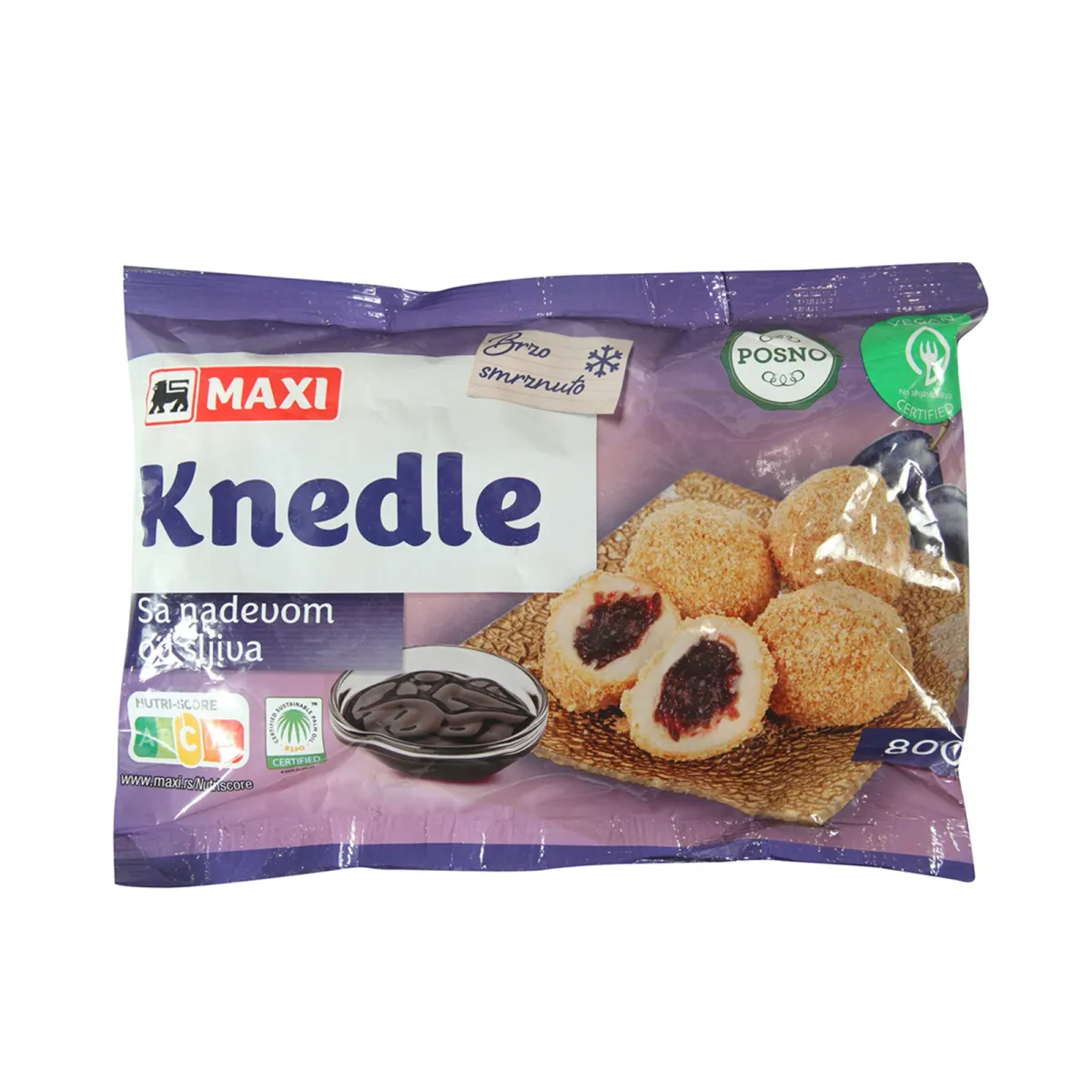 Smrz.knedle sa sljivama Maxi 800g