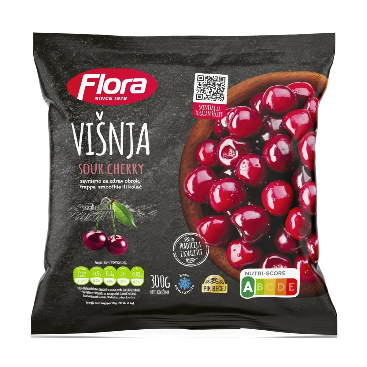 Smrznuta visnja Flora 300g