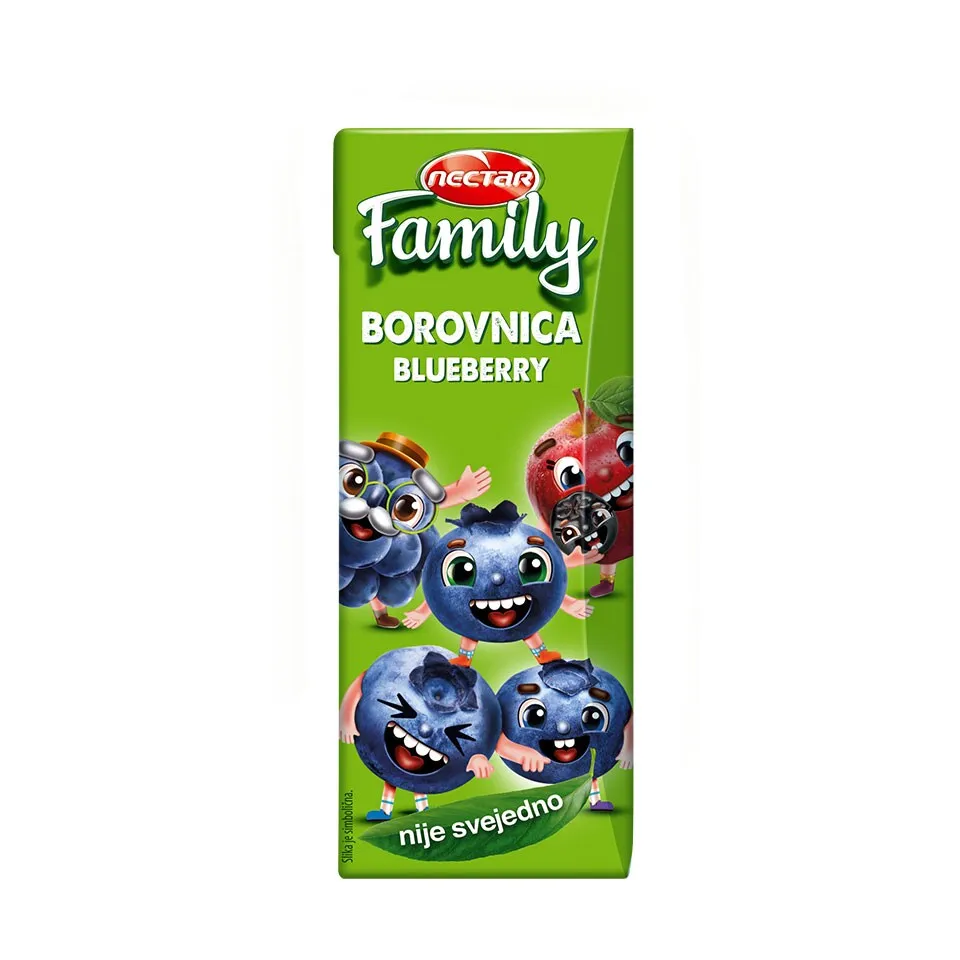 Sok borovnica Family Nectar 0,2l