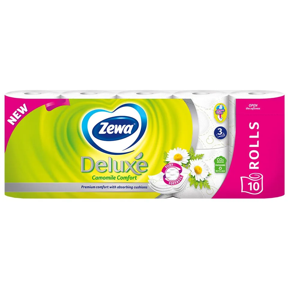 Toal.papir Zewa Deluxe camomile 3sl 10/1