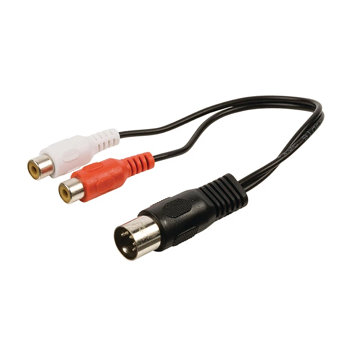 Kabl DIN 5-pol M - 2xRCA M, 1.2m