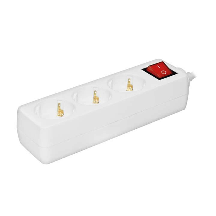 Kabl produžni 3 utičnice, 3x1.5mm sa prekidačem, 5m