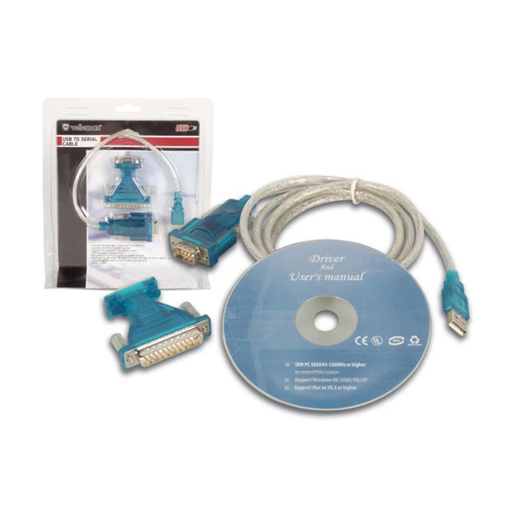 Kabl USB AM - D-Sub 09 M + D-Sub 25 M (RS232), 1m