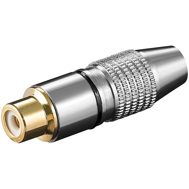 RCA metalni pozlaćeni crni F