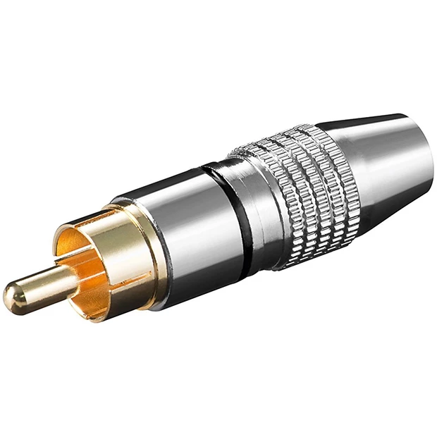 RCA metalni pozlaćeni crni