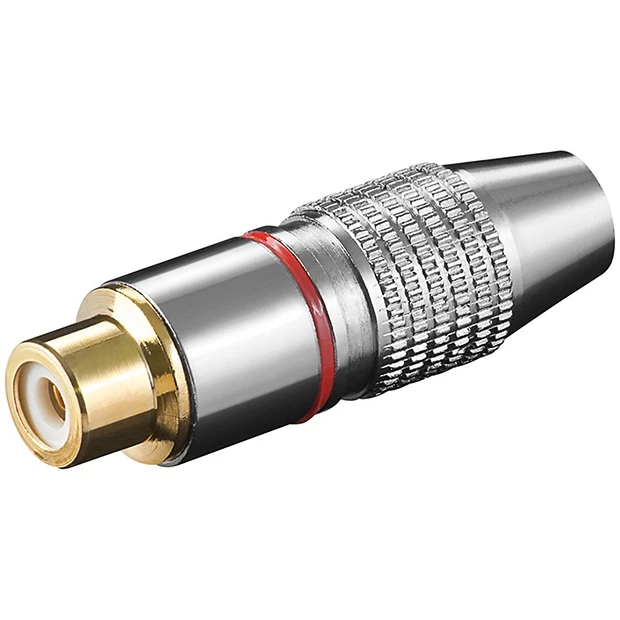 RCA metalni pozlaćeni crveni F