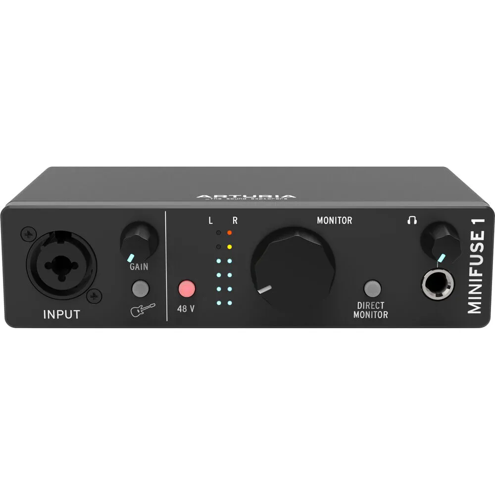 Arturia MiniFuse 1 Black – USB-C audio interfejs sa softverskim paketom