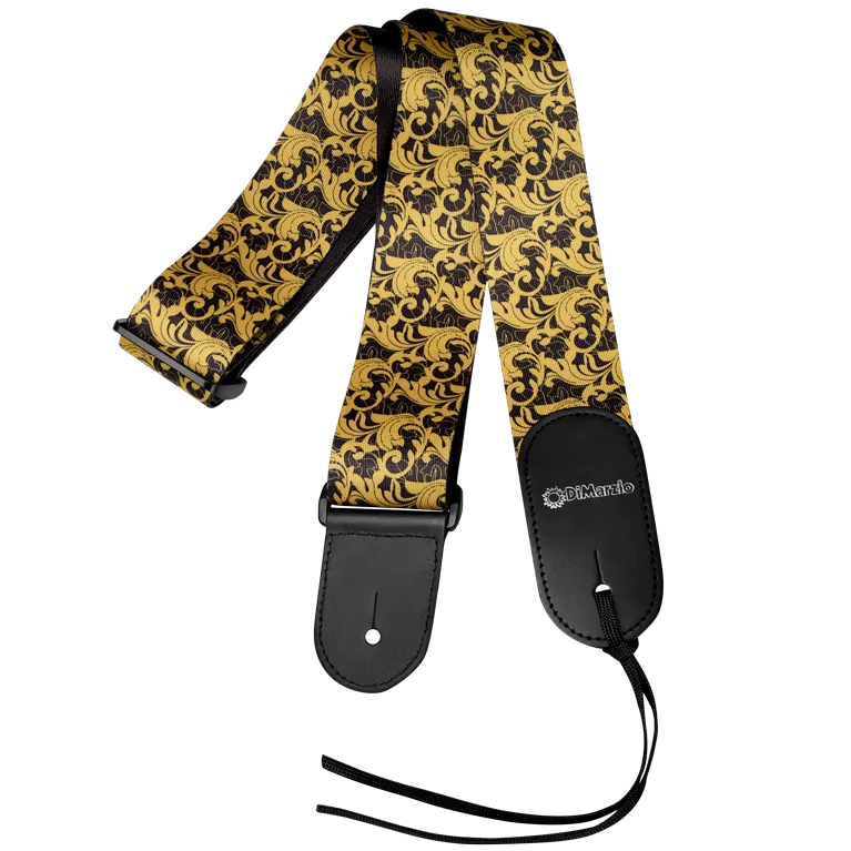 DiMarzio DD3150 Steve Vai UtoPIA™ Strap 2″Black/Gold Kaiš za gitaru