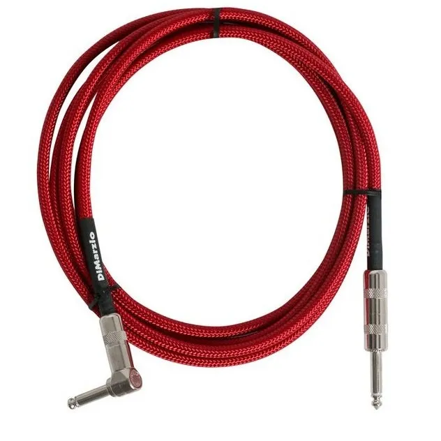 DiMarzio EP1718SRRD Instrumentalni ugaoni gitarski kabl Crvena boja 5.5 metara dužina