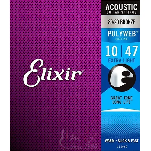 Elixir 11000 Extra Light 010-047 Polyweb Žice za akustičnu gitaru