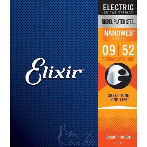 Elixir 12007 009-052 Light 7-strings Žice za sedmožičanu gitaru