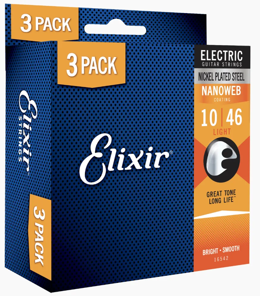 Elixir 12052 010/046 3 PACK 16542 Nanoweb Žice za električnu gitaru 25% popust