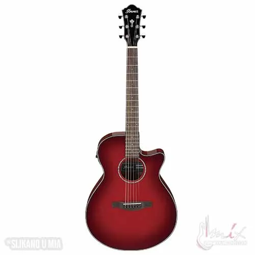 Ibanez AEG51-TRH Akustična ozvučena gitara Boja Transparent Red Sunburst High Gloss