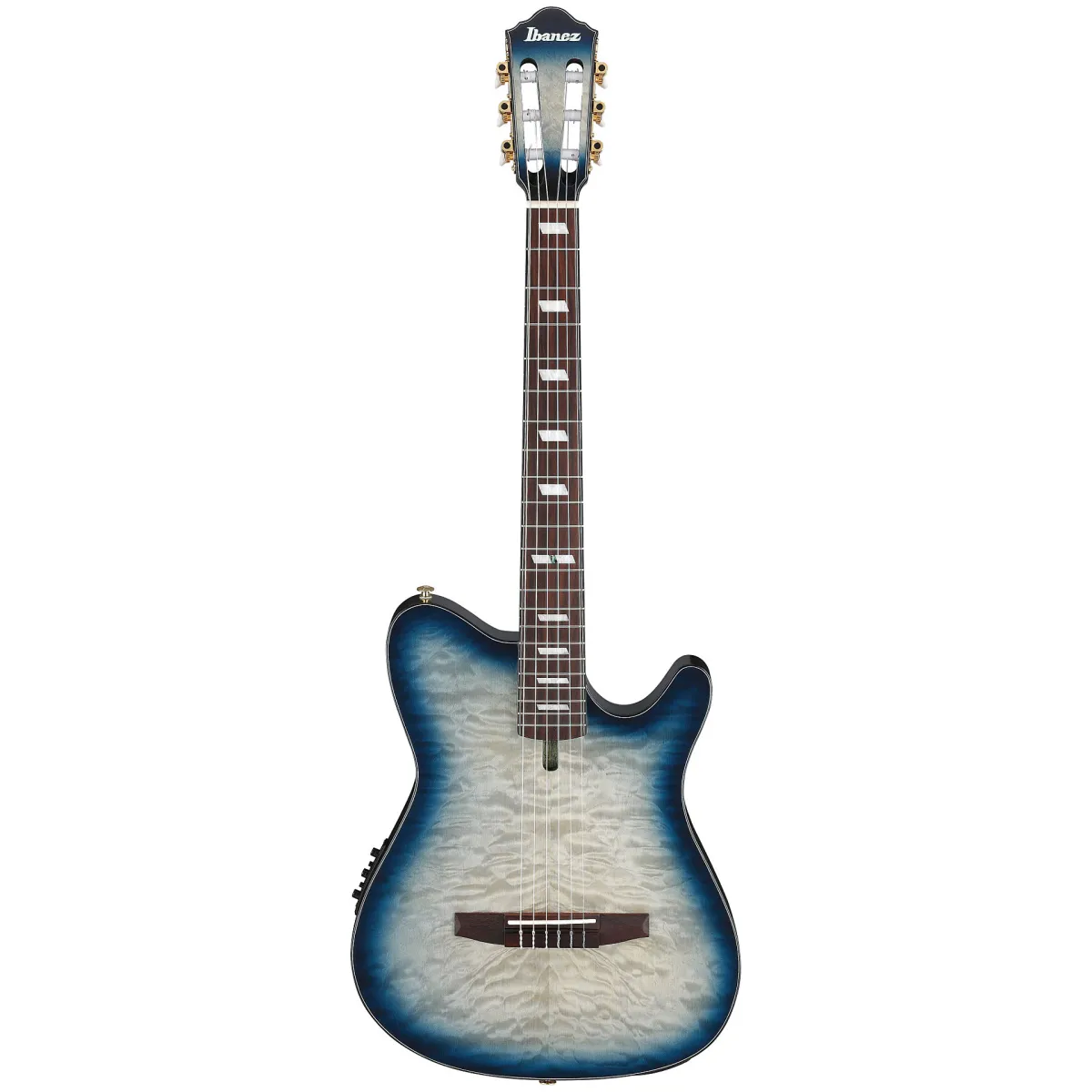 Ibanez FRH20QMN-CTL Thinline Elektro-akustična Gitara – Cosmic Blue Starburst