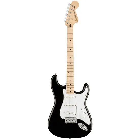 Squier By Fender Affinity Series™ Stratocaster®, Maple Fingerboard, White Pickguard, Black