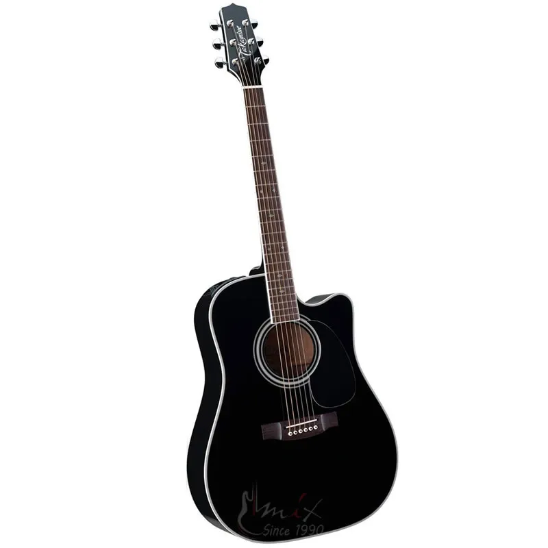 Takamine EF341SC Akustična ozvučena gitara Drednought telo Crna boja