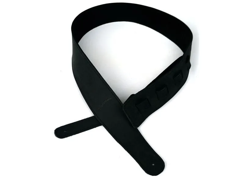 Wakertone LGS1 Black Soft Kožni kaiš za gitaru crne boje Mek finiš
