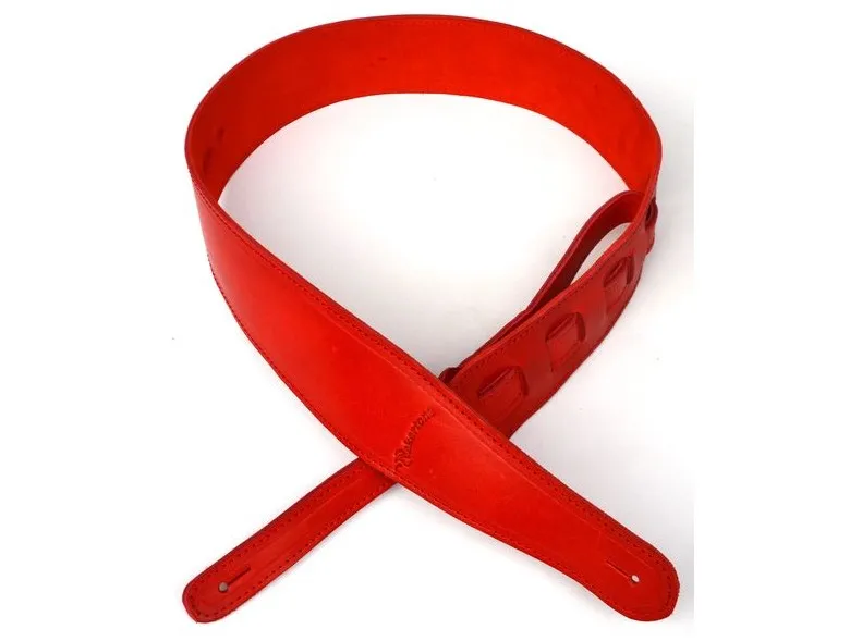 Wakertone LGS1 Red Leather Finish Kožni kaiš za gitaru Crvena boja