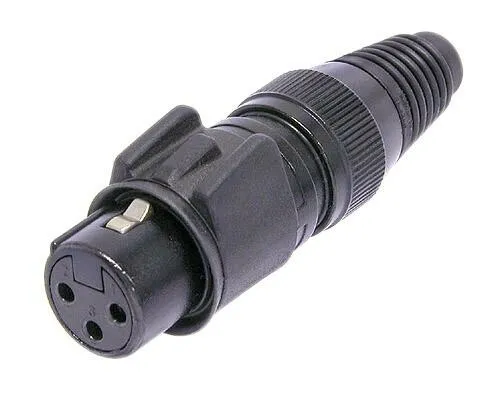 Wakertone NC3FX-B Audio XLR ženski konektor Crna boja