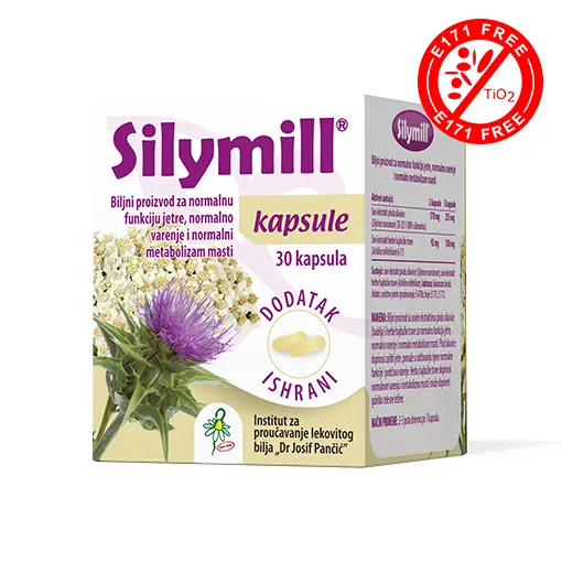 SILYMILL® kapsule – biljni proizvod za normalnu funkciju jetre, normalno varenje i normalni metabolizam masti