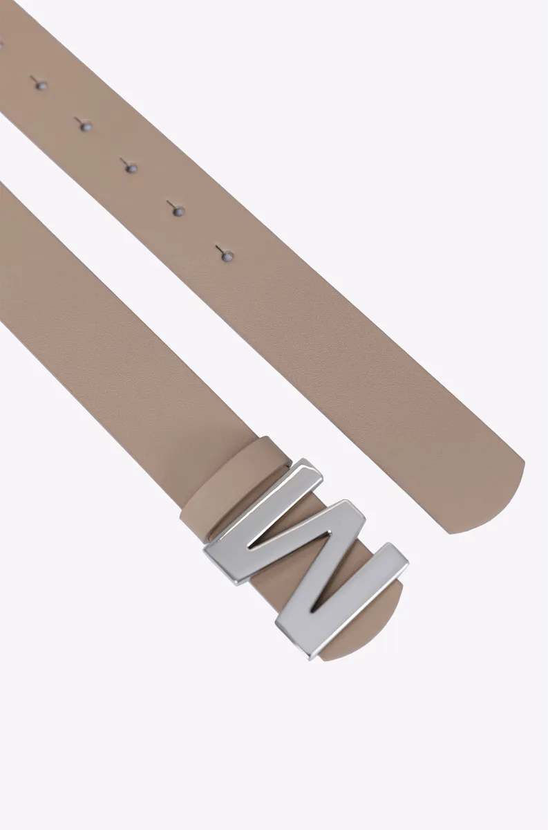 BEŽ KOŽNI KAIŠ SA M ŠNALOM 66384154-4