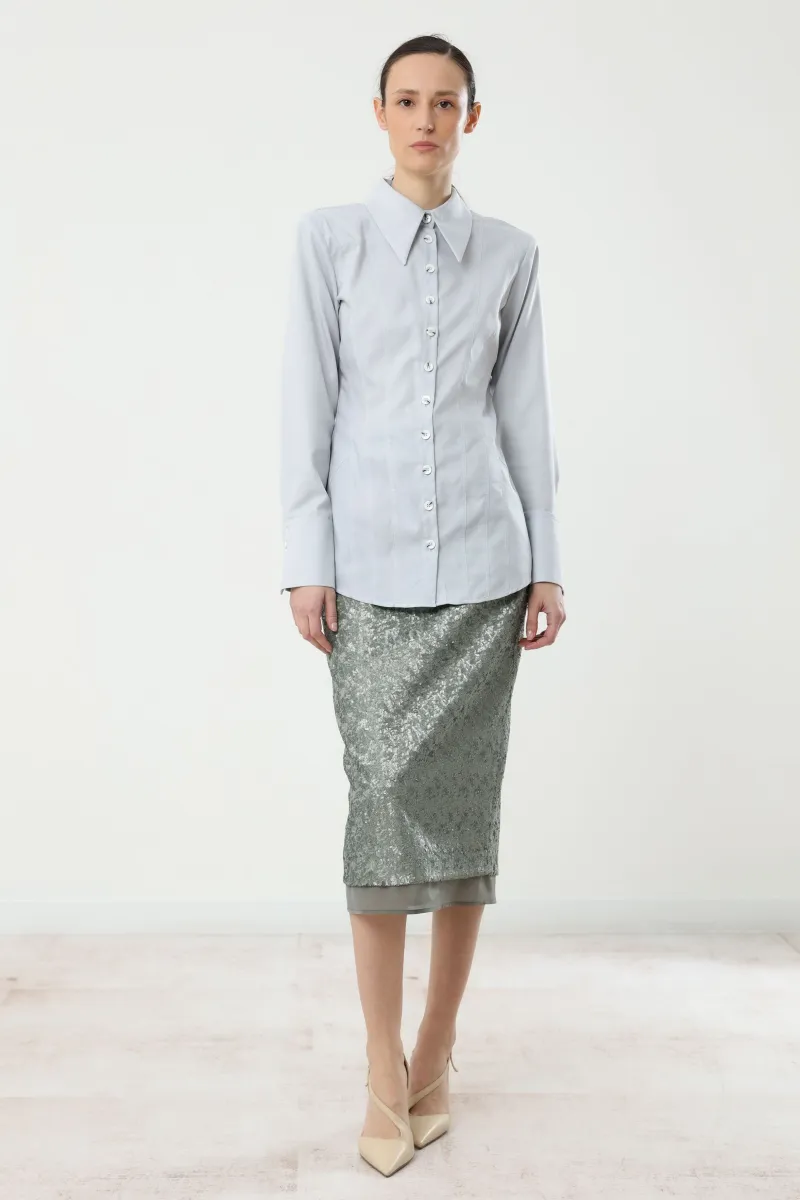BLUZA SA ŠPIC-KRAGNOM 52219901-5