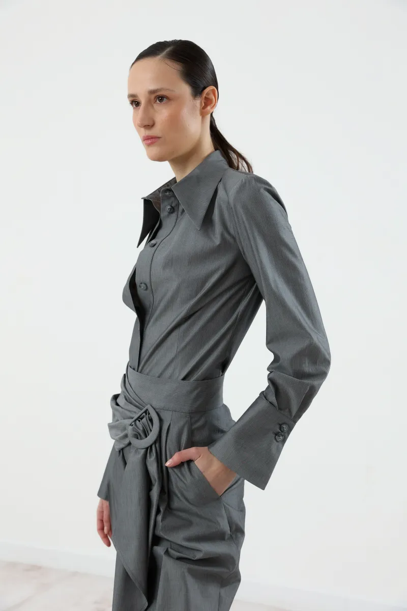 BLUZA SA ŠPIC-KRAGNOM 52226801-5
