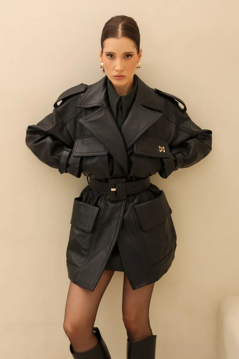 CRNA KOŽNA JAKNA 8308301-5