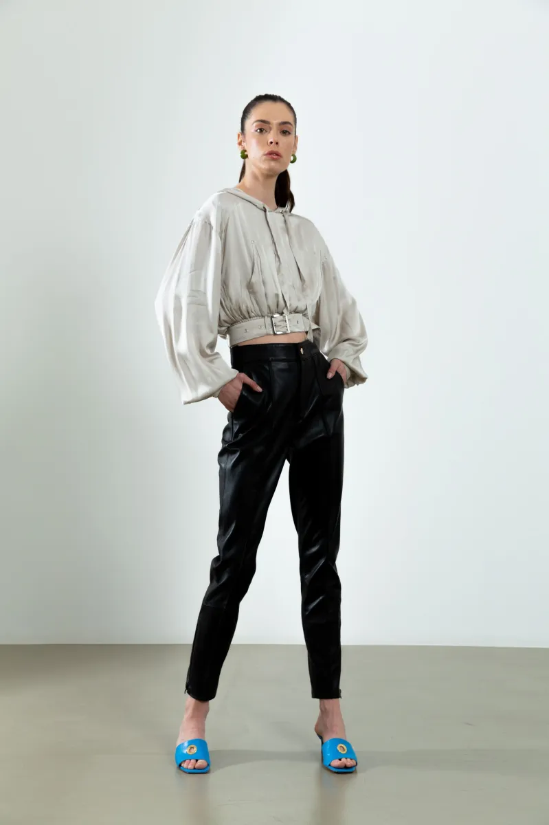 CRNE KOŽNE PANTALONE 8625201-3