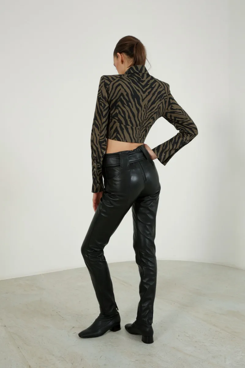 CRNE KOŽNE PANTALONE 8625801-3