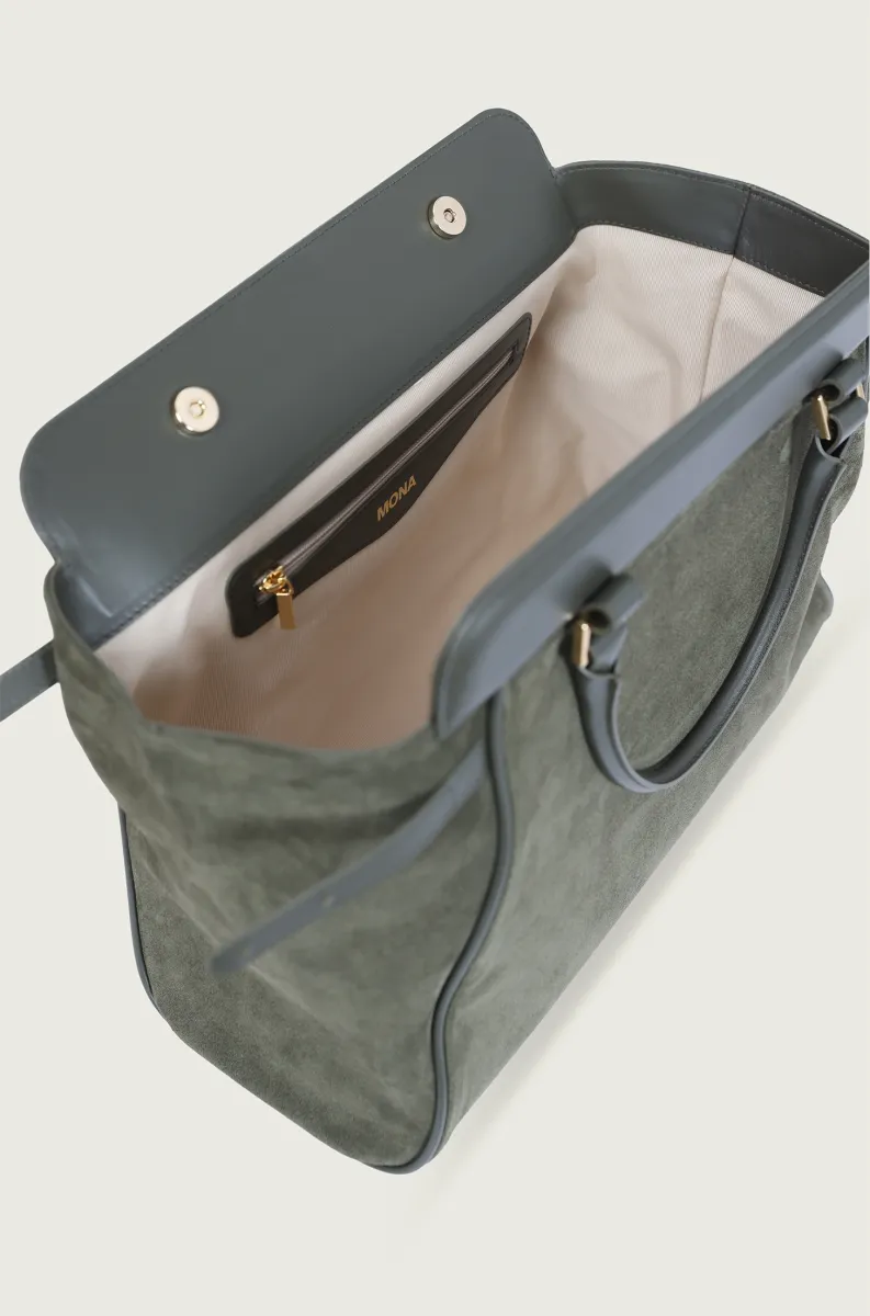 ZELENA KOŽNA TAŠNA 30019302-5