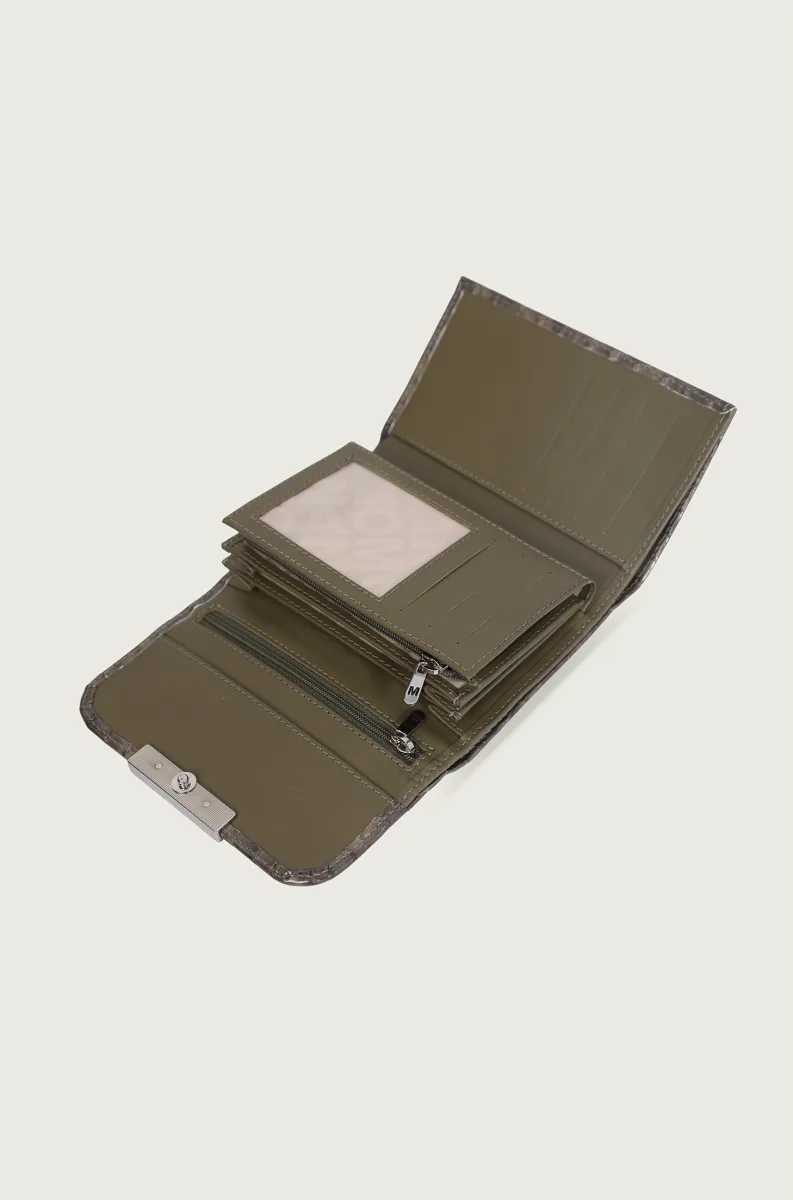 ZELENI KOŽNI NOVČANIK SA PRINTOM 6518256-5