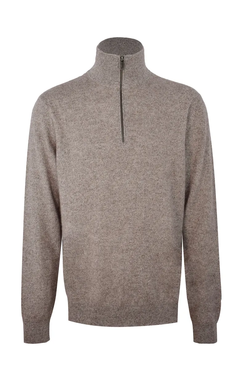 Muški džemper sa kratkim zipom