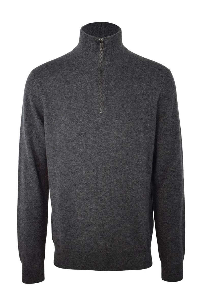 Muški džemper sa kratkim zipom