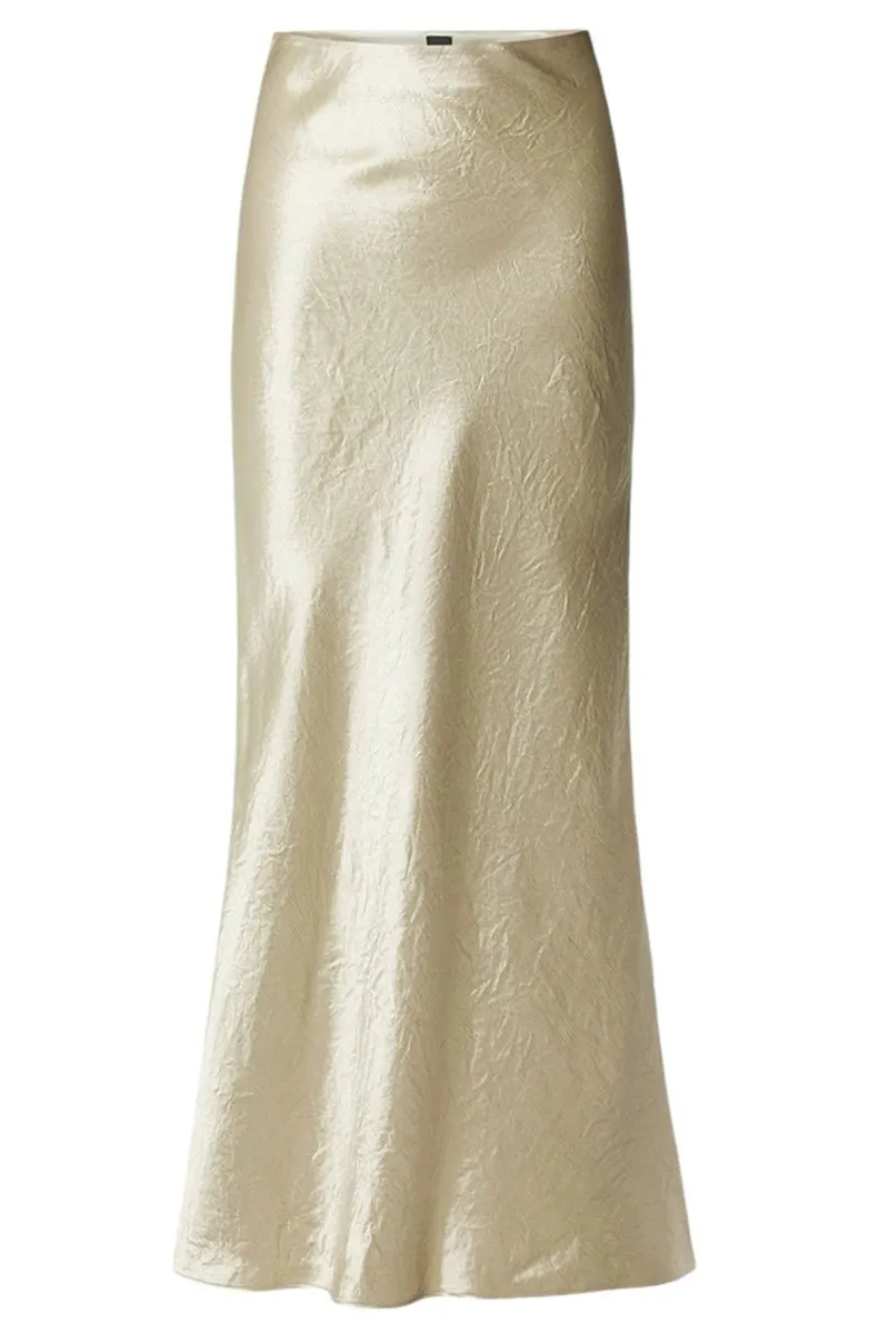 Satenska midi suknja