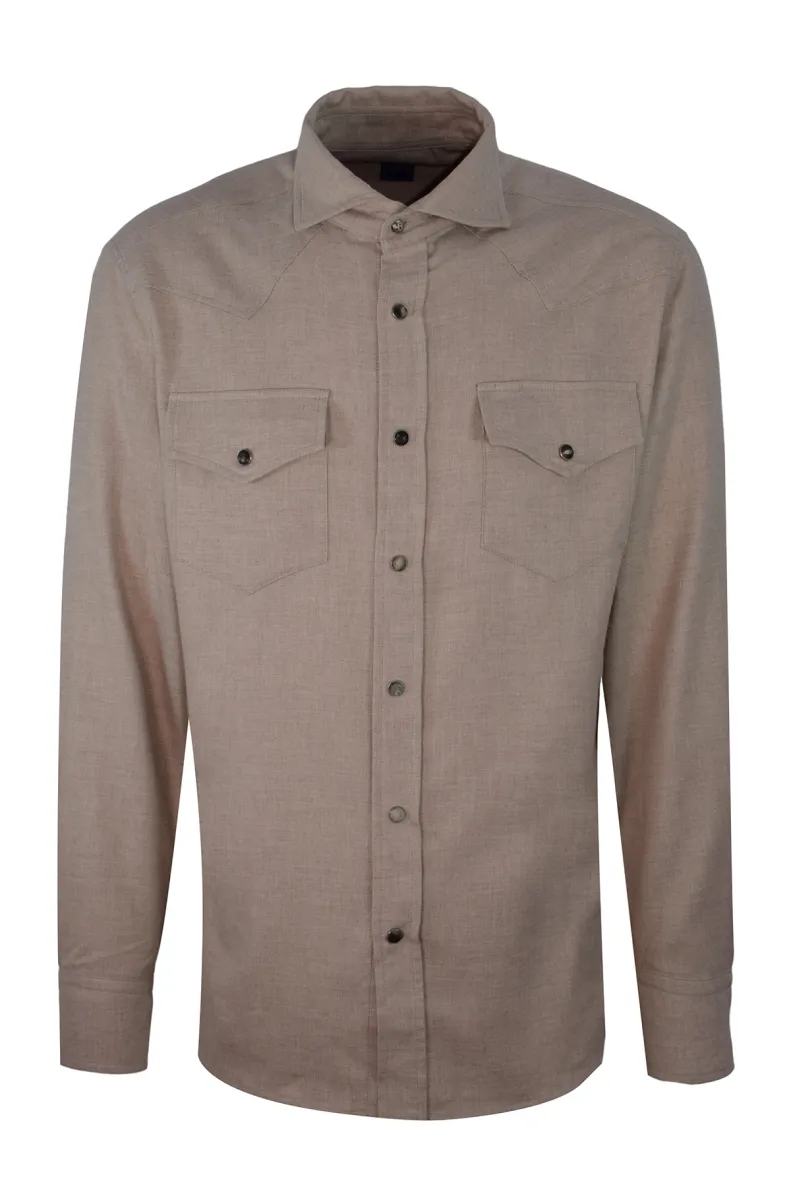 Svetlobraon muška košulja