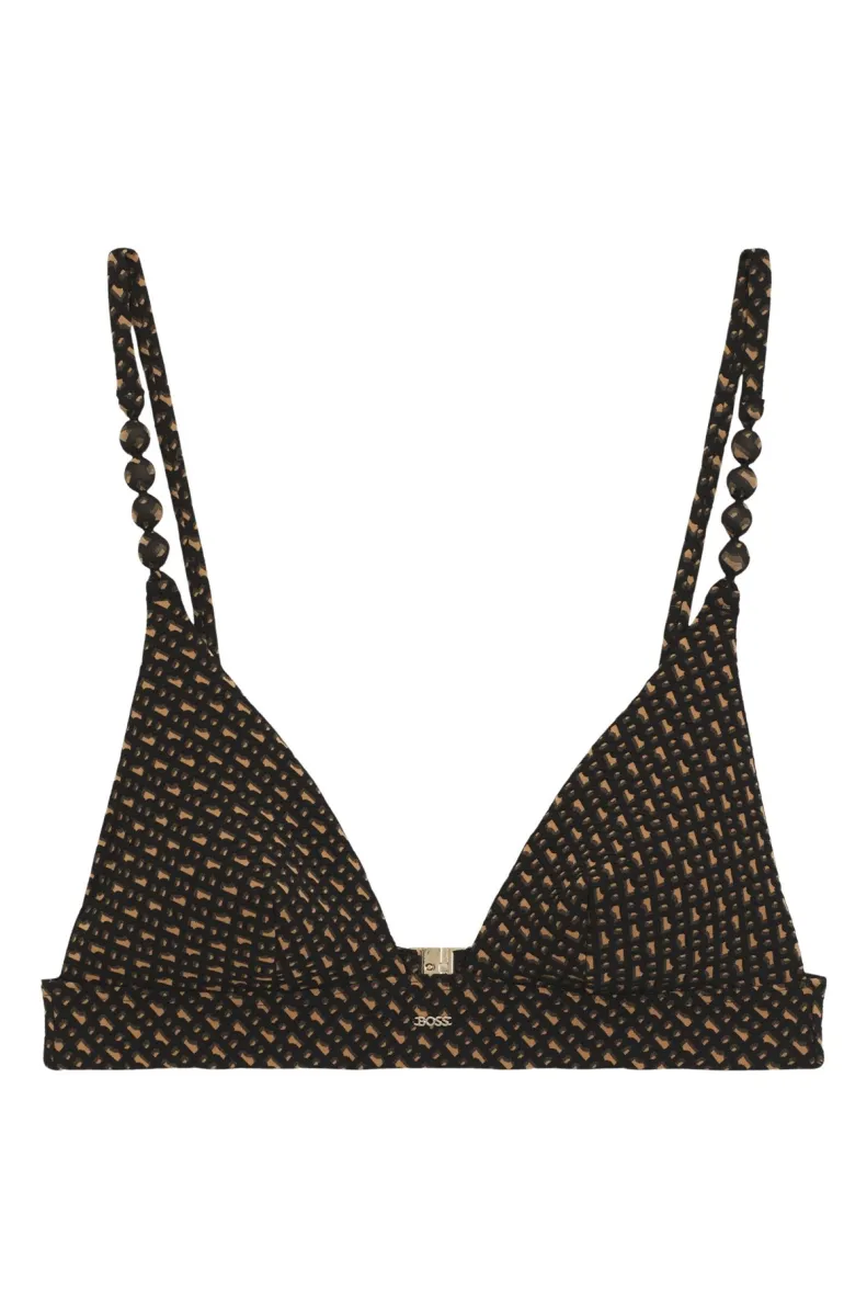 TRIANGLE_BOSS PEARL ženski logo bikini top